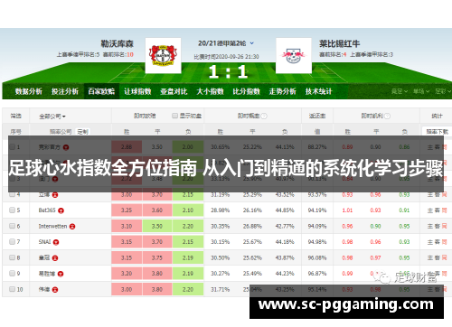 足球心水指数全方位指南 从入门到精通的系统化学习步骤